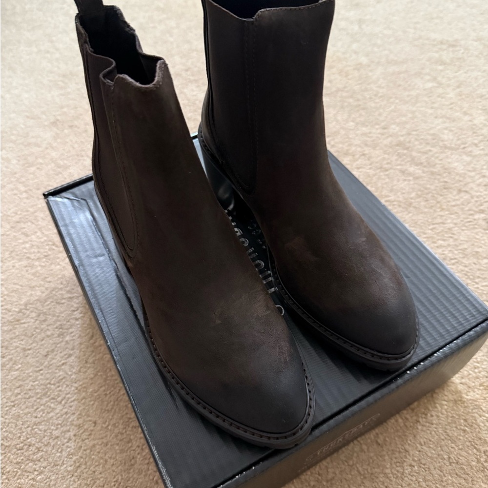 Thursday Boot Company Women's Dark Brown Chelsea Heeled Boots